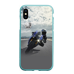 Чехол iPhone XS Max матовый Yamaha, цвет: 3D-мятный