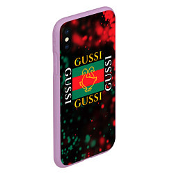 Чехол iPhone XS Max матовый GUSSI ГУСИ, цвет: 3D-сиреневый — фото 2