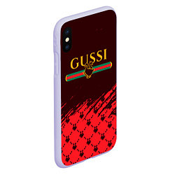 Чехол iPhone XS Max матовый GUSSI ГУСИ, цвет: 3D-светло-сиреневый — фото 2