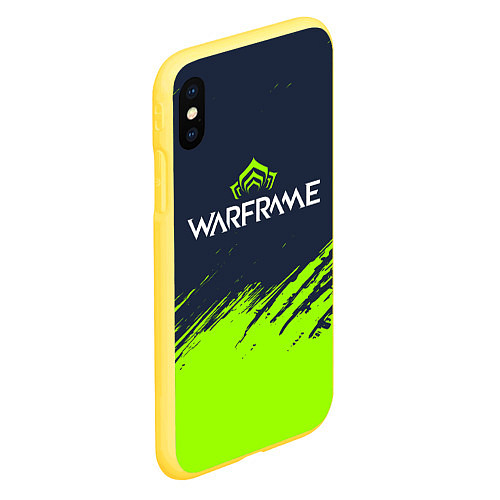 Чехол iPhone XS Max матовый WARFRAME ВАРФРЕЙМ / 3D-Желтый – фото 2