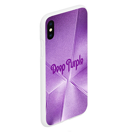 Чехол iPhone XS Max матовый Deep Purple / 3D-Белый – фото 2