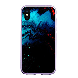 Чехол iPhone XS Max матовый ПЛАЗМА, цвет: 3D-светло-сиреневый