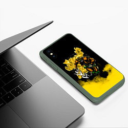 Чехол iPhone XS Max матовый JoJo Bizarre Adventure, цвет: 3D-темно-зеленый — фото 2