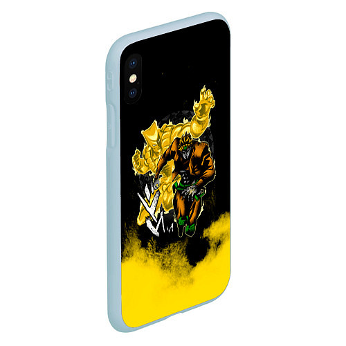 Чехол iPhone XS Max матовый JoJo Bizarre Adventure / 3D-Голубой – фото 2