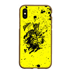 Чехол iPhone XS Max матовый JoJo Bizarre Adventure, цвет: 3D-коричневый