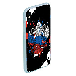 Чехол iPhone XS Max матовый Герб, цвет: 3D-голубой — фото 2