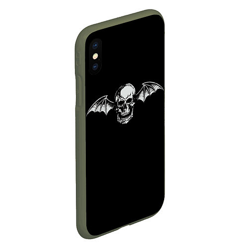 Чехол iPhone XS Max матовый Avenged Sevenfold - Deleed 1 / 3D-Темно-зеленый – фото 2