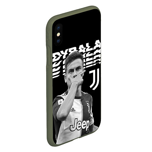 Чехол iPhone XS Max матовый Paulo Dybala / 3D-Темно-зеленый – фото 2