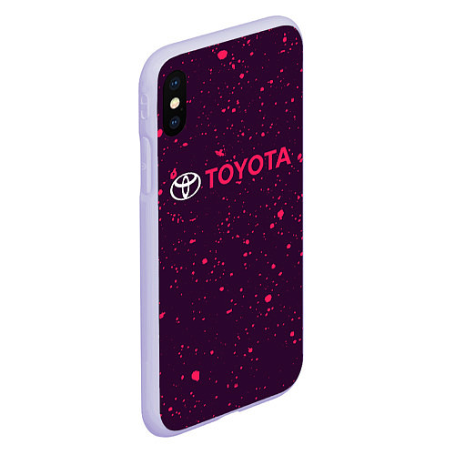 Чехол iPhone XS Max матовый TOYOTA ТОЙОТА / 3D-Светло-сиреневый – фото 2