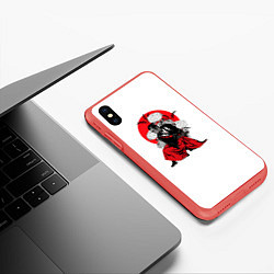 Чехол iPhone XS Max матовый Япония, цвет: 3D-красный — фото 2