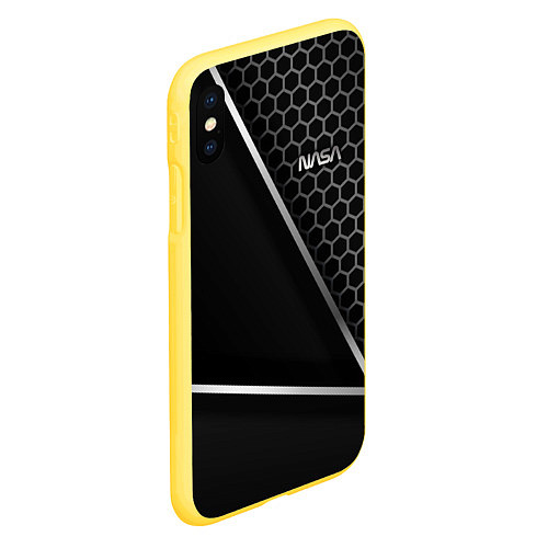 Чехол iPhone XS Max матовый NASA / 3D-Желтый – фото 2