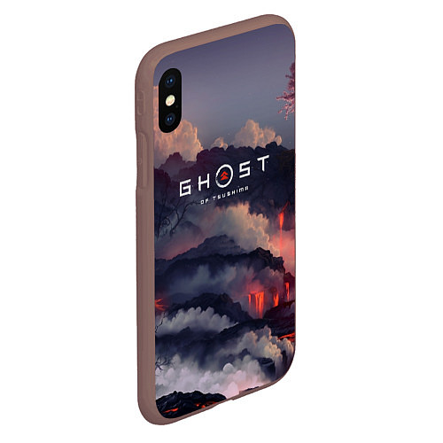 Чехол iPhone XS Max матовый Ghost of Tsushima / 3D-Коричневый – фото 2