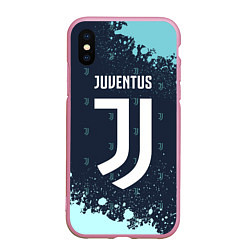 Чехол iPhone XS Max матовый JUVENTUS ЮВЕНТУС, цвет: 3D-розовый