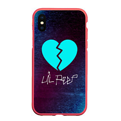 Чехол iPhone XS Max матовый LIL PEEP ЛИЛ ПИП, цвет: 3D-красный