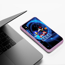 Чехол iPhone XS Max матовый Sonic SEGA, цвет: 3D-сиреневый — фото 2