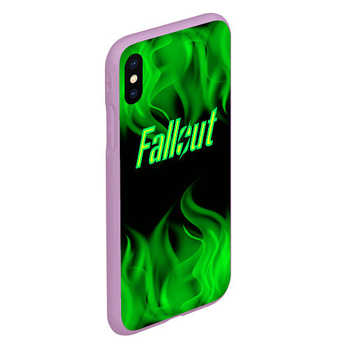 Чехол iPhone XS Max матовый FALLOUT ФЭЛЛАУТ / 3D-Сиреневый – фото 2