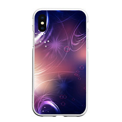 Чехол iPhone XS Max матовый Абстракция, цвет: 3D-белый