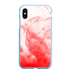 Чехол iPhone XS Max матовый RED SMOKE, цвет: 3D-голубой