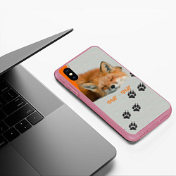 Чехол iPhone XS Max матовый Фыр-Фыр, цвет: 3D-малиновый — фото 2