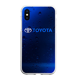 Чехол iPhone XS Max матовый TOYOTA ТОЙОТА, цвет: 3D-белый