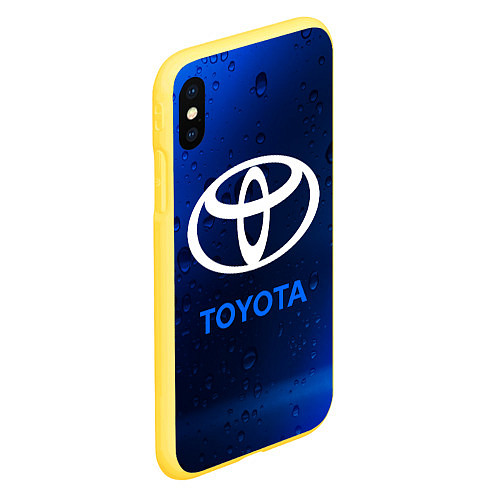 Чехол iPhone XS Max матовый TOYOTA ТОЙОТА / 3D-Желтый – фото 2