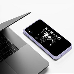 Чехол iPhone XS Max матовый Kirito, цвет: 3D-светло-сиреневый — фото 2