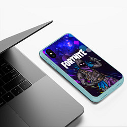 Чехол iPhone XS Max матовый FORTNITE x RAVEN, цвет: 3D-мятный — фото 2