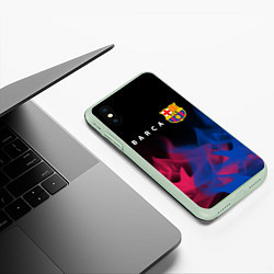 Чехол iPhone XS Max матовый BARCELONA БАРСЕЛОНА, цвет: 3D-салатовый — фото 2