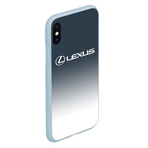 Чехол iPhone XS Max матовый LEXUS ЛЕКСУС / 3D-Голубой – фото 2