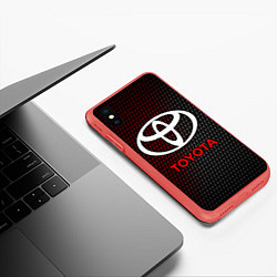 Чехол iPhone XS Max матовый TOYOTA ТОЙОТА, цвет: 3D-красный — фото 2