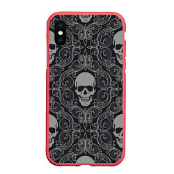 Чехол iPhone XS Max матовый Skulls