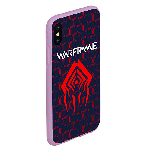 Чехол iPhone XS Max матовый WARFRAME ВАРФРЕЙМ / 3D-Сиреневый – фото 2