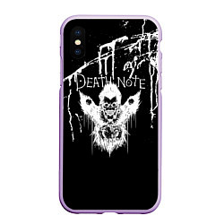Чехол iPhone XS Max матовый Death Note, цвет: 3D-сиреневый