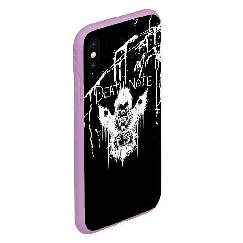 Чехол iPhone XS Max матовый Death Note / 3D-Сиреневый – фото 2
