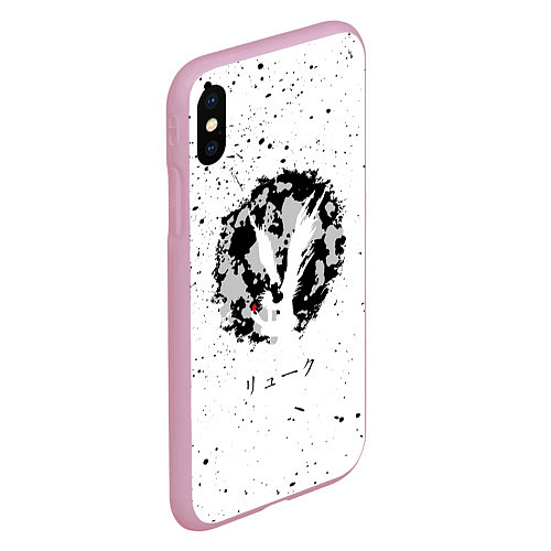 Чехол iPhone XS Max матовый Death Note / 3D-Розовый – фото 2