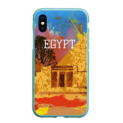 Чехол iPhone XS Max матовый Египет Пирамида Хеопса, цвет: 3D-мятный