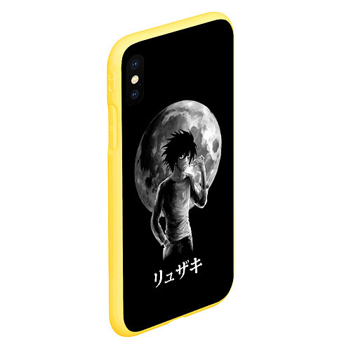Чехол iPhone XS Max матовый Death Note / 3D-Желтый – фото 2