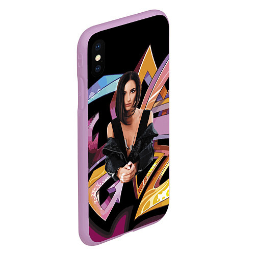 Чехол iPhone XS Max матовый Supergirl / 3D-Сиреневый – фото 2