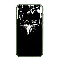 Чехол iPhone XS Max матовый Death Note, цвет: 3D-темно-зеленый