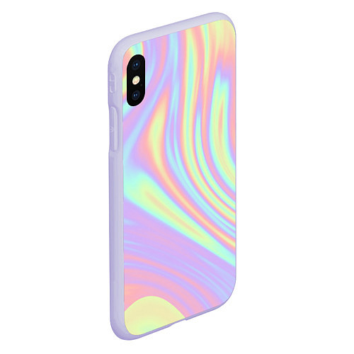 Чехол iPhone XS Max матовый Vaporwave / 3D-Светло-сиреневый – фото 2