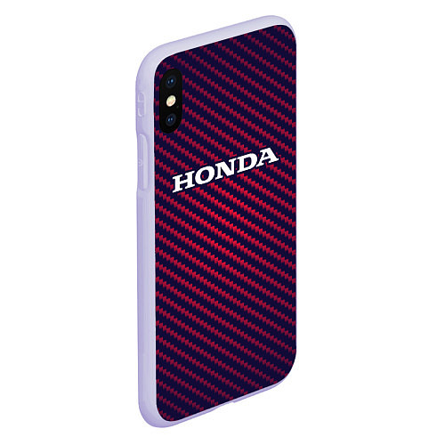 Чехол iPhone XS Max матовый HONDA ХОНДА / 3D-Светло-сиреневый – фото 2