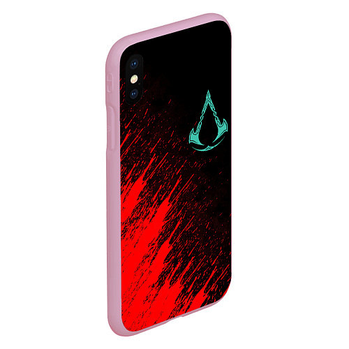 Чехол iPhone XS Max матовый Assassins Creed Valhalla / 3D-Розовый – фото 2