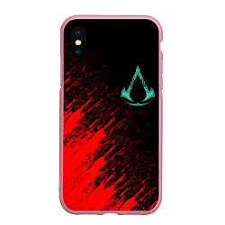 Чехол iPhone XS Max матовый Assassins Creed Valhalla, цвет: 3D-розовый