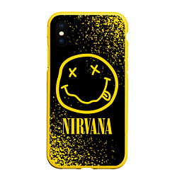 Чехол iPhone XS Max матовый NIRVANA НИРВАНА, цвет: 3D-желтый