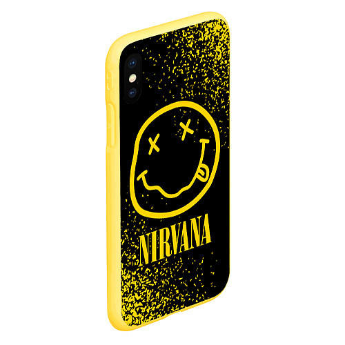 Чехол iPhone XS Max матовый NIRVANA НИРВАНА / 3D-Желтый – фото 2