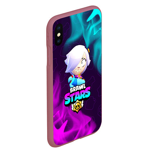 Чехол iPhone XS Max матовый BRAWL STARS COLETTE КОЛЕТТ / 3D-Малиновый – фото 2