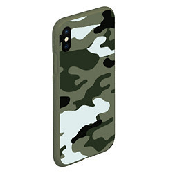 Чехол iPhone XS Max матовый Camouflage 2, цвет: 3D-темно-зеленый — фото 2