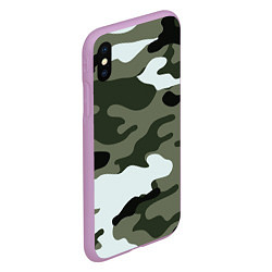 Чехол iPhone XS Max матовый Camouflage 2, цвет: 3D-сиреневый — фото 2