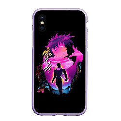 Чехол iPhone XS Max матовый JoJo’s Bizarre Adventure, цвет: 3D-светло-сиреневый