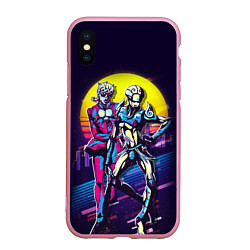 Чехол iPhone XS Max матовый JoJo’s Bizarre Adventure, цвет: 3D-розовый
